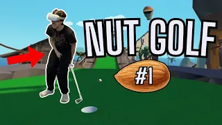 VR Golf, but if we miss we get hit in the nuts (Nut Golf #1)