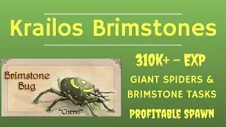 Tibia Solo RP Hunt - Krailos Brimstone & Giant Spiders Cave (Lvl 90+)