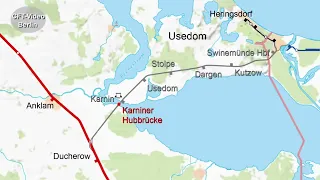 Alte Strecke nach Usedom über die Karniner Brücke