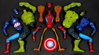 Merakit Mainan Spider-Man vs Siren head vs Captain America vs Hulk Smash Avengers Marvel toys