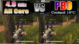 PUBG - Ryzen7 5800X 4.8GHz all core VS PBO