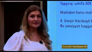 “Dərs vaxtı”: 3-cü sinif dərsləri  (03.06.2022)