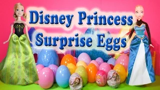 Opening Princess Elsa and Anna Surprise Eggs with the Assistant