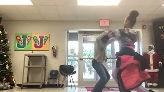 girls play fighting in school (fake fight )