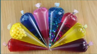 Making Crunchy Slime with Piping Bags #42 .Satisfying Slime Video.Relaxing Slime Video.