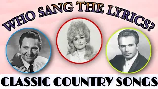 Classic Country Songs Quiz • Who Sang the Lyrics? Guess the Country Music Trivia • Country Challenge