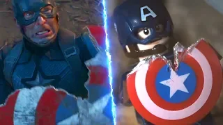 LEGO Avengers Endgame Final Battle Captain America VS Thanos Side by Side Comparison