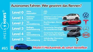 Elektroauto-News #85 | Autonomes Fahren - macht Tesla, Mercedes oder BYD das Rennen