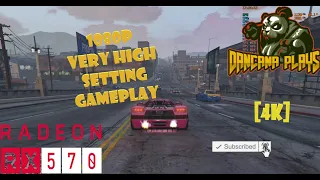 GTA V  GAMEPLAY ON RX 570 4GB |I7 3770 - VERY HIGH SETTINGS  1080P  [4K]