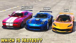 GTA 5 - D10 vs HELLFIRE vs 900R - Which is Fastest?