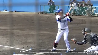 2020年2月19日 練習試合 横浜DeNA ー 千葉ロッテ 神里選手 第1打席 ライト前ヒット