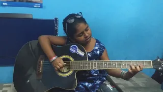 Tujhe dekha To Ye Jana Sanam On Guitar.( Played by my Daughter)