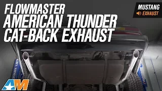 1987-1993 Mustang LX & GT Flowmaster American Thunder Cat-Back - Polished Tips Sound Clip & Install