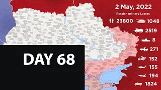 Ukraine War Map Day 68 update, Russian Losses in Russian Invasion