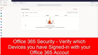 Office 365 - Verify which Device you have Signed-in with your Microsoft 365 Account