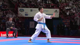 Ryo Kiyuna vs Farid Haghighi. Bronze Male Individual Kata. WKF World Karate Championships 2012