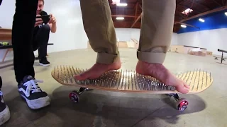 СКЕЙТБОРД С ГВОЗДЯМИ!!! *ОСТОРОЖНО, КРОВЬ* [ На Русском ] Brailleskateboarding