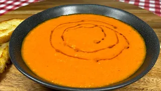 Best ever baked tomato soup puree! Easy and healthy soup recipe!