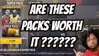 NBA 2K21 MY TEAM TRIAL OF CHAMPIONS SUPER PACKS!!! ARE THEY WORTH IT????