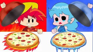 Hot VS Cold Food Challenge Friday Night Funkin  l Animation Mukbang