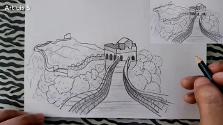 Cómo dibujar la Muralla China | How to draw the Wall of China