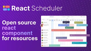 REACT SCHEDULER - open source React component for resources