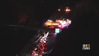 At Least One Person Hurt In Crash Between Vehicle, Tractor-Trailer On I-95