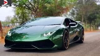 Supercars in India March 2020 Lamborghini Huracan Verde Ermes V10 Crackling Sound #Cars@Dinos