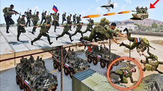 NOW, panicked Russian troops jump from the roof but there are no survivors