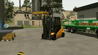 I loaded the trailer with pallets of oil!Farming Simulator 23 map of Amberstone #129