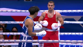 26-10-2021 (75kg) BOXING RED KHARABADZE Giorgi GEO მსოფლიო ჩემპიონატზე დაამარცხა მეტოქე ტაივანიდან.