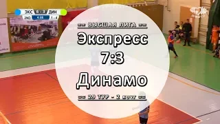 Экспресс офис 7:3 Динамо-Тула - Обзор матча - 29 тур Вышка ЛЛФ