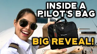 WHAT'S INSIDE AN AIRLINE PILOT'S BAG, EXPLAINED!!