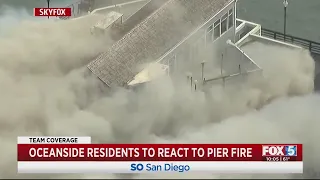 Oceanside residents react to pier fire