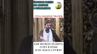 ОТЕЦ АНДРЕЙ ТКАЧЁВ: КАК МОЖНО ХОДИТЬ 15 ЛЕТ В ХРАМ И НИЧЕГО НЕ ЗНАТЬ!