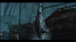 Assassins Creed 4 Black Flag: Trying to Hunt and Harpoon the Megalodon Shark (AC4!)