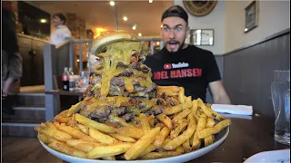 MONSTER 20 PATTY BURGER CHALLENGE (£100 Prize To Beat A 3 Year Old Record) | The "Great George"