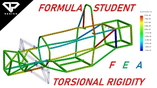 Torsional Rigidity test on Formula Student Chassis/Frame using Solidworks FEA | FSAE | DP DESIGN