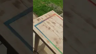 crayon inlay table top in progress