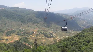 POV World's longest Mountain-crossing 3-wire Cable Car Fansipan Vietnam   🇻🇳