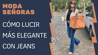 MODA 2023 SEÑORAS/CÓMO LLEVAR JEANS A LOS 50-70 AÑOS