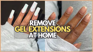 HOW TO REMOVE GEL X NAILS AT HOME (no drill needed) !