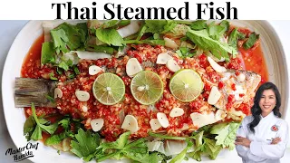 Thai-style Steamed Fish/ Pla Neung Manao/ Steamed Fish Recipe