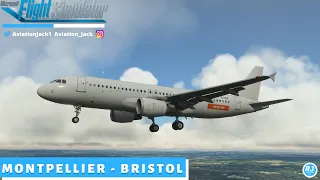 [MSFS] Full ATC Arrival 📡  | Montpellier 🇫🇷-  Bristol 🇬🇧 | easyJet Fenix A320 l RTX DLSS