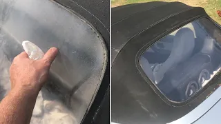 how to “clean and maintain” a VINYL WINDOW on a convertible