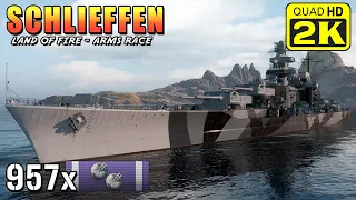 Battleship Schlieffen - almost 1000 secondary hits