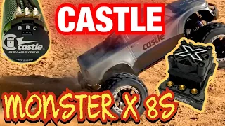 Castle Mamba Monster X 8s with Sensored 2028 800kv Motor TEST