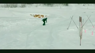 Carlos snowboarding at Utah park city