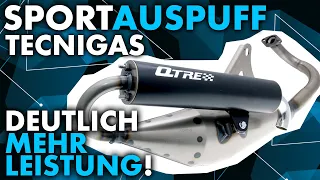 Sportauspuff-Einbau: Tecnigas Q-Tre an Piaggio New Typhoon (deutlich mehr Leistung!)