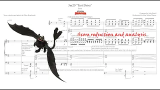 How To Train Your Dragon: "Test Drive" by John Powell (Score reduction and analysis) (old version)